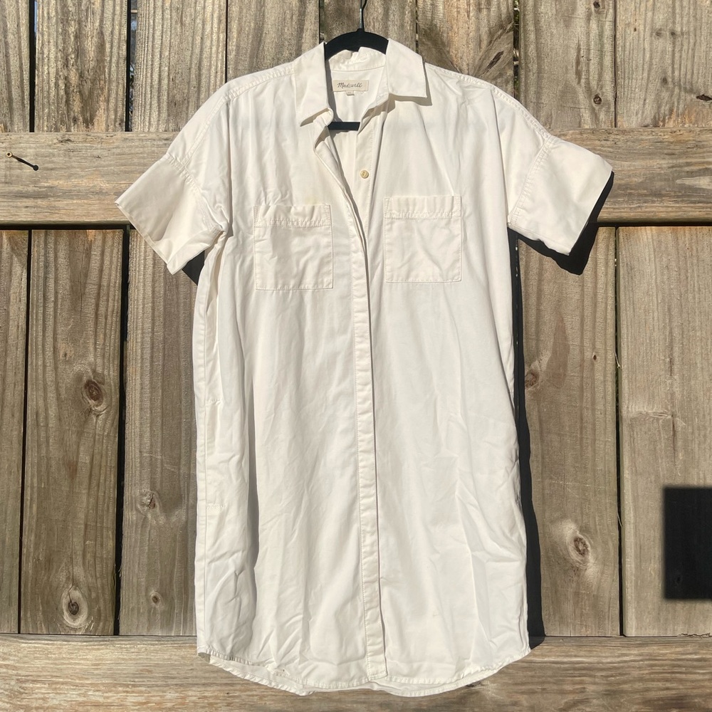 Madewell Cream Short Sleeve Dress Size XS